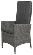 Timber wicker verstelbare tuinstoel - Organic grey