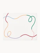 Placemats Sue met abstracte borduurwerk, 2 stuks
