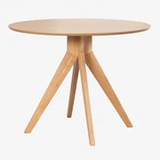 Ronde Houten Eettafel (ø100 Cm) Sekiz Natuurlijk Hout - Sklum