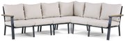 Hoek loungeset 6 personen Aluminium/Polywood (grey teakfinish) Grijs  Lifestyle Garden Furniture Santiago