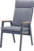 Estella dining tuinstoel verstelbaar rope aluminium antraciet