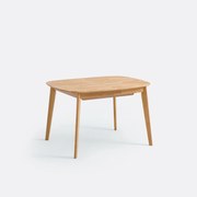 Uitschuifbare tafel in massief eik, 4-10 plaatsen Dalmar