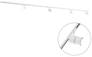 LED Modern 3-fase railsysteem met 4 Spot / Opbouwspot / Plafondspots wit - 3-Phase Ruler Modern Binnenverlichting Lamp