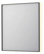 INK SP32 spiegel - 70x4x80cm rechthoek in stalen kader incl indir LED - verwarming - color changing - dimbaar en schakelaar - geborsteld metal black 8410035