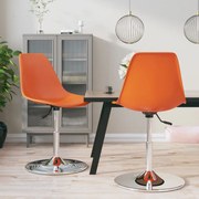 vidaXL Eetkamerstoelen draaibaar 2 st PP oranje