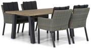 Tuinset 4 personen 180 cm Wicker Taupe Garden Collections Oxbow/Glasgow