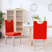 vidaXL Eetkamerstoelen 2 st kunstleer rood