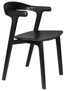 Zuiver Northwood Black Houten Eetkamerstoel Zwart Minimalistisch