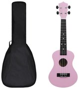 vidaXL Ukuleleset met tas voor kinderen sopraan 23'' roze