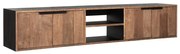 DTP Home Cosmo Zwevend Tv-meubel Teak Hout Groot - 205x40x40cm.