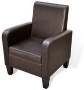 vidaXL Fauteuil kunstleer bruin