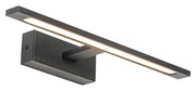Moderne wandlamp zwart 41,5 cm incl. LED IP44 - Jerre
