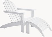 Handgemaakte tuindeckstoel Adirondack van mahoniehout met poef