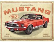 Metalen bord Ford Mustang - GT 1967 Red