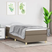 vidaXL Boxspringframe stof taupe 90x200 cm