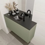 Mondiaz Olan 100cm toiletmeubel army met wastafel urban midden 1 kraangat