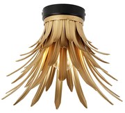 Art Deco plafondlamp goud met zwart - Wesley Art Deco E27 rond Binnenverlichting Lamp
