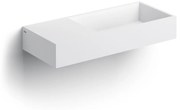 Clou Wash Me wastafel solid surface 75cm links wit mat