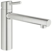 GROHE Concetto Keukenkraan - uittrekbare uitloop - supersteel geborsteld 31129dc1