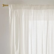 Glasgordijn met motief, katoenen plooiband, Cisali