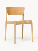 Houten stoelen Danny met rotan zitvlak, 2 stuks