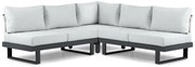 Hoek loungeset 5 personen Aluminium Grijs  Lifestyle Garden Furniture Lorenzo
