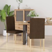 vidaXL Eetkamerstoelen 2 st stof bruin