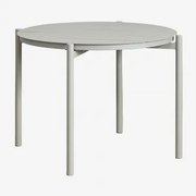Ronde Tuintafel Ø110 Cm Van Aluminium Elton Groen – Khaki - Sklum
