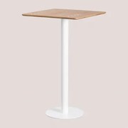 Vierkante Hoge Barkruk Van Essenfineer Frappe ↔︎ 60 Cm & Wit - Sklum