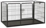 vidaXL Puppyren 123x77,5x74,5 cm staal