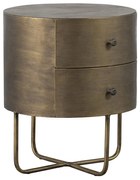 BePureHome Glossy Rond Nachtkastje Goud - 39x39x48cm.