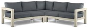 Hoek loungeset 5 personen Aluminium Taupe Lifestyle Garden Furniture Luca