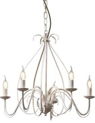 Eettafel / Eetkamer Klassieke kroonluchter crème 5-lichts - Giuseppe Klassiek / Antiek, Landelijk / Rustiek E14 rond Binnenverlichting Lamp