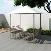 vidaXL Tuinpaviljoen met tafel en bankjes 2,5x1,5x2,4 m