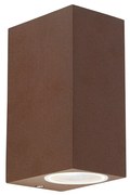 Industriële wandlamp roestbruin 2-lichts IP44 - Baleno