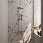 Brauer Stripe opbouw regendouche met 25cm hoofddouche en 3 standen handdouche RVS geborsteld PVD