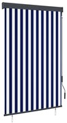 vidaXL Rolgordijn voor buiten 120x250 cm blauw en wit