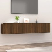 vidaXL Tv-meubelen 2 st 80x30x30 cm bewerkt hout bruineikenkleurig