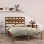 vidaXL Bedframe massief hout honingbruin 120x190 cm 4FT Small Double