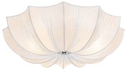 Stoffen Design plafondlamp wit zijden 52 cm 3-lichts - Plu Design E27 rond Binnenverlichting Lamp