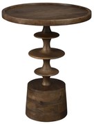 Dutchbone Cath Walnut Ronde Bijzettafel Walnoot - 46 X 46cm.