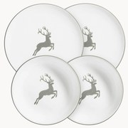 Handgemaakte serviesset Grey Deer, 2 personen, 4-delig