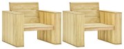 vidaXL Tuinstoelen 2 st 89x76x76 cm geïmpregneerd grenenhout