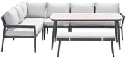 Garden Impressions Tineo lounge dining set 6-delig - donker grijs