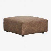 Vierkante Poef 85x85 Cm Bruna Bruin Koffie Suède - Sklum