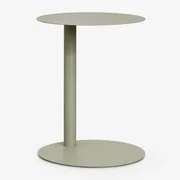 Ronde Bijzettafel Ø40 Cm In Staal Yannik Groen – Khaki - Sklum