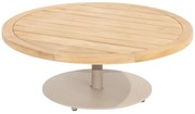 Volta teak salontafel centrale poot latte 80 cm.Ø (H 30) 4 Seasons Outdoor