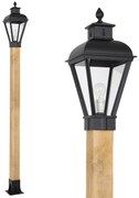 Buitenlamp zwart Vondel WOOD Lantaarn tuinverlichting