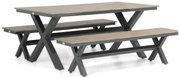 Picknick Set 4 personen 180 cm Aluminium/polywood Grijs Lifestyle Garden Furniture Forest/Forest