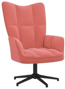 vidaXL Relaxstoel fluweel roze